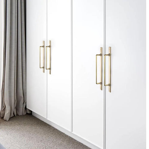 Wardrobe with 2 Pack 7 9 16 Inch Center To Center Champagne Bronze Cabinet Bar Pulls With Demi Plaquette Backplate installed