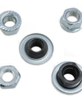 Heavy Duty Bicycle Axle 185mm And 7.28 Inch Front And Rear Hub Axle Three Eighths Inch 26 TPI Silver Cone Lock Nut Washer Kit 1pc