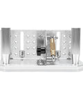 Jiawu Adjustable Belt Grinder Sharpener Jig For Blade Sharpening with aluminum alloy frame and stainless steel base.