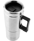 12V Car Electric Kettle Rock Solid Fast Heating Fits Standard Cup Holders Food Grade Stainless Steel travel coffee mug with lid