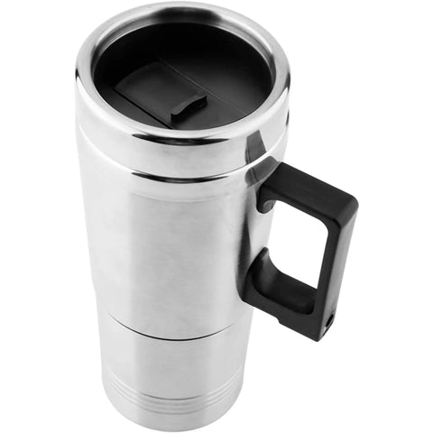 12V Car Electric Kettle Rock Solid Fast Heating Fits Standard Cup Holders Food Grade Stainless Steel travel coffee mug with lid