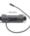 5V Mini Water Turbine Generator For Flow Power Easy USB Charging On The Go Compact cylinder design with dimensions and cable.
