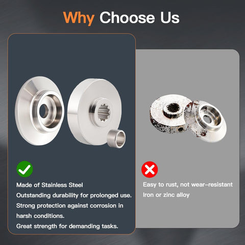 Comparison of stainless steel and iron alloy. Stainless Steel Brush Cutter Blade Adapter Kit For Eleven Spline Straight Shaft 225 And 230 Series Beefed Up Build With 20mm And 25mm Center Holes Blade And Nut Not Included.