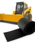 Heavy Duty Snow Plow Rubber Cutting Edge 96 By 6 Inches For Pickup Trucks And Tractors shown with a skid steer loader.