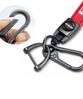 Slick Genuine Leather Car Key Chain Ring Compatible With Dodge Ram 1500 2500 3500 featuring sturdy zinc alloy hook and clip.