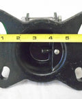 Badass 6 Inch Polyurethane Caster Pack featuring 2 Swivel and 2 Rigid black mounting plate with measurement for heavy duty towing.