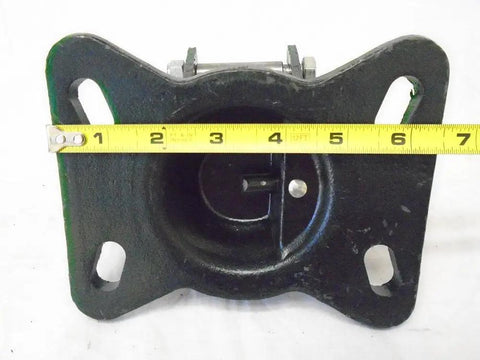 Badass 6 Inch Polyurethane Caster Pack featuring 2 Swivel and 2 Rigid black mounting plate with measurement for heavy duty towing.