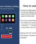 Installation instructions for Ford Mustang Sync 2 To Sync 3 Upgrade Kit Plug And Play Wireless CarPlay with capacitive touchscreen.