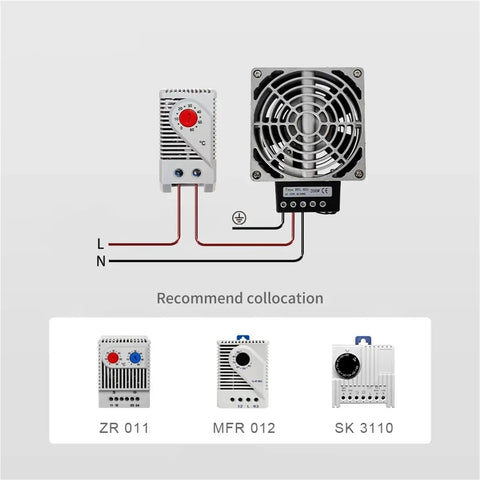 Heavy Duty Rock Solid Industrial Cast Aluminum Electric Air Heater Compact Distribution Box with control unit and wiring setup.