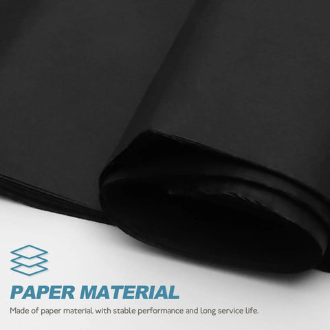 Black Flower Wrapping Paper Set, 40 Sheets, Cuttable Design For DIY Bouquets, close-up of rolled black paper material
