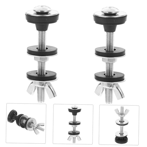 Stainless Steel Toilet Seat Screws And Bolts Set For Quick Replacement, rust resistant bathroom fasteners, pack of 4 hardware.