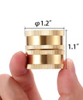 2 Pack 3/4 Inch Garden Hose Connector With Dual Swivel For Male To Male And Double Female Adapters Aluminum Construction For Durability Standard 3/4 Inch Fit Easy Attachment For All Hoses And Watering Tools, gold aluminum connector with 1.2-inch width