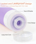 Leakproof Travel Bottles 6 Pack, 3 Oz TSA Approved Refillable Silicone Containers for Shampoo and Conditioner, close-up of twist off bottle cap