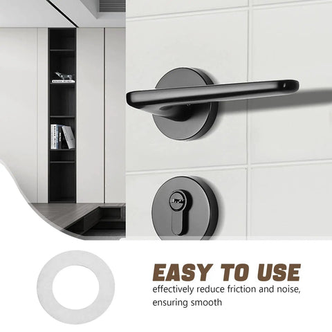 Ultra Thin Stainless Steel Door Knob Spindle Washers 100 Pcs Flat Shims 8x14x0.1mm Spacer Kit For Home Hardware Maintenance Repair Do It Yourself Slick Quick Installations And Durable Everyday Projects, thin washer shown