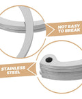 Heavy Duty Stainless Steel C Clip Retaining Rings Kit For Grooved Shafts showing details and material in close-up.