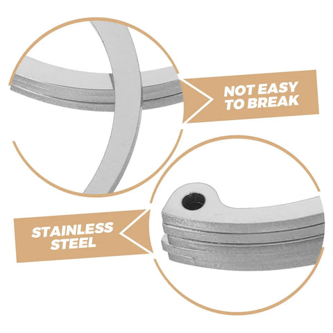 Heavy Duty Stainless Steel C Clip Retaining Rings Kit For Grooved Shafts showing details and material in close-up.