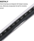 Close-up of 12 Inch Round Lazy Susan Turntable Bearing Plate showing smooth swivel bearings and deeper raceway grooves.