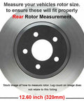 Rear Disc Brake Kit For Chrysler 300 Challenger Charger And Magnum With 12.60 Inch Rotors And Ceramic Pads Includes 2 Rear Rotors