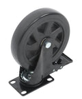 Heavy Duty 6 Inch Locking Caster Wheels With Brake Quiet Polyurethane No Noise Top Plate Swivel Castors 3000 Lbs Capacity