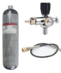 4500 Psi 3 Liter Carbon Fiber Scuba Tank With Paintball Fill Station, Valve Regulator Gauge, High Pressure Composite Cylinder