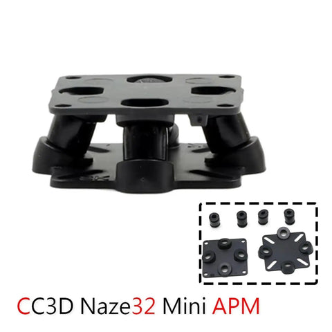 Damping Plate For CC3D Naze32 And Mini APM Flight Controllers Eliminates Jello From Frame Vibration And Improves Stabilization And Smooth Flight For RC Drones Six Pack, 30.5x30.5mm silicone mount
