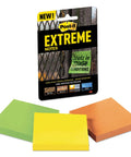 Extreme Weather Sticky Notes 3x3 Inch 45 Sheets Per Pad 3 Pads Pack Water Resistant Indoor Outdoor Removable Sticks In Heat Or Cold