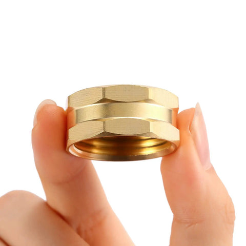 Two Pack Brass Garden Hose End Caps With Washers Three Quarter Inch Female End Cap Fits Three Quarter Inch Garden Hose Threads And Spigots