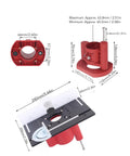 Heavy Duty Router Lift Kit With Smooth Turning Crank Handle And Rust Resistant Aluminum Base Plate for precise woodworking dimensions and fittings.