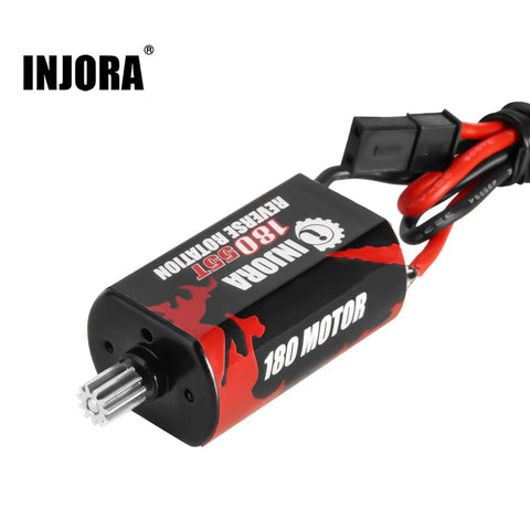 180 Brushed 55T RC Motor With Stainless Steel Pinion for TRX4M Crawler Upgrades Defenders Bronco K10 F150 1/18 Rock Crawling.