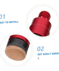 Portable Paintless Dent Repair Kit For Cars With Metal Tap Down Heads And Ergonomic Handle 4 Piece Auto Dent Removal Set red metal tip close-up