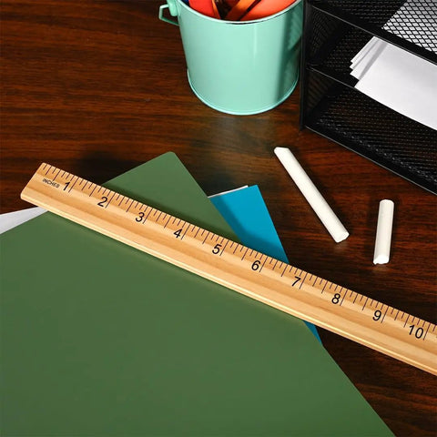 Wooden Meter Stick For Classroom Use With Inches On One Side And Centimeters On The Reverse Hardwood Construction With Clear Lacquer Finish