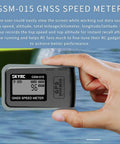 High Precision GNSS GPS Speed Meter For RC Drones And FPV Quads, Tracks Top Speed, hand holding device at water background