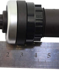 5K Ohm Rotary Potentiometer With Switch For Variable Speed Drives VSD VFD IP65 next to ruler for size reference