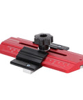 Heavy Duty Aluminum Table Saw Jig For Precision Woodworking Fence Fixture Featuring Clear Measurement Scales and Slick Turn Knobs.