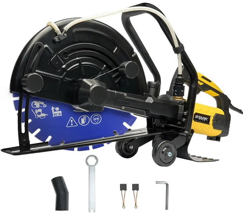 Powerful 3200W Electric 16 Inch Circular Saw For Concrete Wet And Dry Cutting With Water Line Attachment