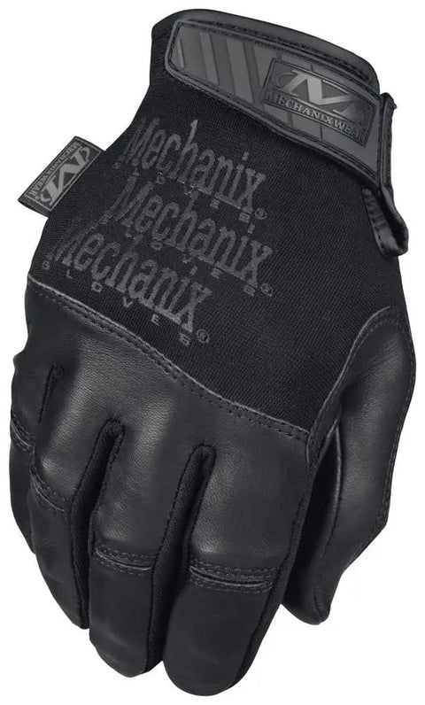Black Heavy Duty Tactical Recon Gloves with Slim Fit Leather for Maximum Dexterity Touchscreen Compatible and Machine Washable Large