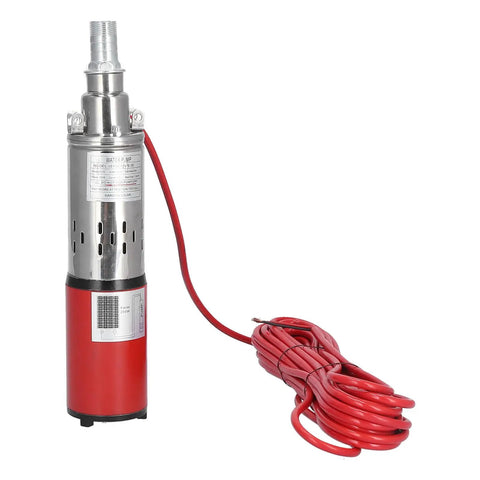 Hella Durable Stainless Steel Solar and DC 12V Submersible Sump Pump for clean water, featuring a compact design and long power cable.