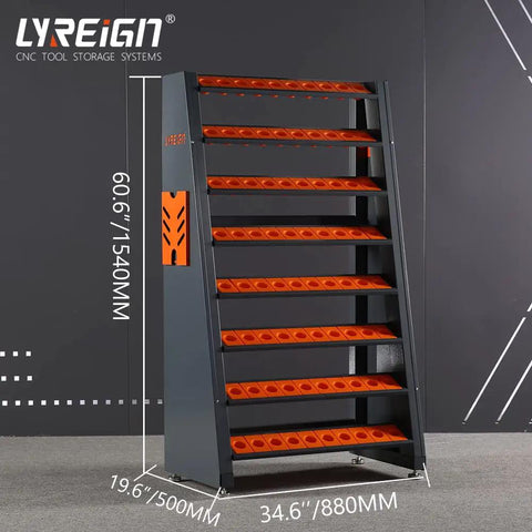 Single Side CNC Tool Cart With Removable Tool Rack, Parallel Storage For Short CNC Tool Holders, Durable CNC Trolley For HSK63-84CAP