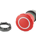 Emergency stop operator 40 mm pull-release red, single unit, panel-mount control station actuator with mounting nut included