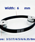 Heavy Duty Two GT 20 Tooth Timing Pulley Kit With 1:1 Ratio For Smooth Synchronous Drive Featuring 6mm Belt Width Multi Bore Fits 4mm Shaft And 180 Degree Mounting Angle, 6mm width, two pulleys