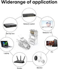 RJ45 Connectors 100 Pack Cat6 Cat5 8P8C Modular Plugs With Relief Boots For Solid Or Stranded Cable in a network diagram.