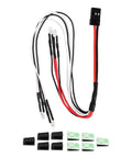 LED Headlights and Taillights Kit for TRX4M 1/18 RC Crawler Car Upgrade Parts White and Red With Clean Wiring 10 Wire Clips