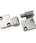 Pair Of Stainless Steel 316 Marine Grade Heavy Duty Left And Right Lift Off Take Apart Hinges With Screws Three Point Five By One Point Five Inches