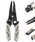 Pretyzoom 7-In-1 Cable Stripper And Crimper For Electricians with ergonomic grips and steel construction for efficient wire stripping.