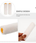 Image of two mini paint roller covers with yellow ends, part of the 10 Pack Mini Paint Roller Covers Plus Replacement Sleeves For Walls.