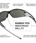 Ultra Flexible Anti Fog Wraparound Safety Glasses, 2 Pack With Clear And Smoke Lenses, Soft Touch Comfort For Lab And Workshop