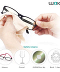 Waka microfiber cleaning cloth for glasses; beige cloth used to wipe eyeglasses (front view)