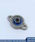 Stainless Steel Pillow Block Bearings SKFL003 Fits 17mm Shaft M6 Bolts, top view
