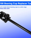 Heavy Duty Adjustable Bearing Cup Replacer Tool For Big Rig And Trailer Axles, 7180 model for heavy-duty axles with black coating.