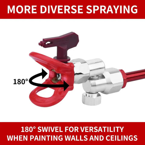 2 Pack 7/8 Inch Thread Swivel Joint For Airless Paint Sprayer Guns, 360 Degree Rotation, Stainless Steel, Beefy Build, Built Tough, 235486 Thread Compatible, Heavy Duty Spray Gun Connector, 180° swivel